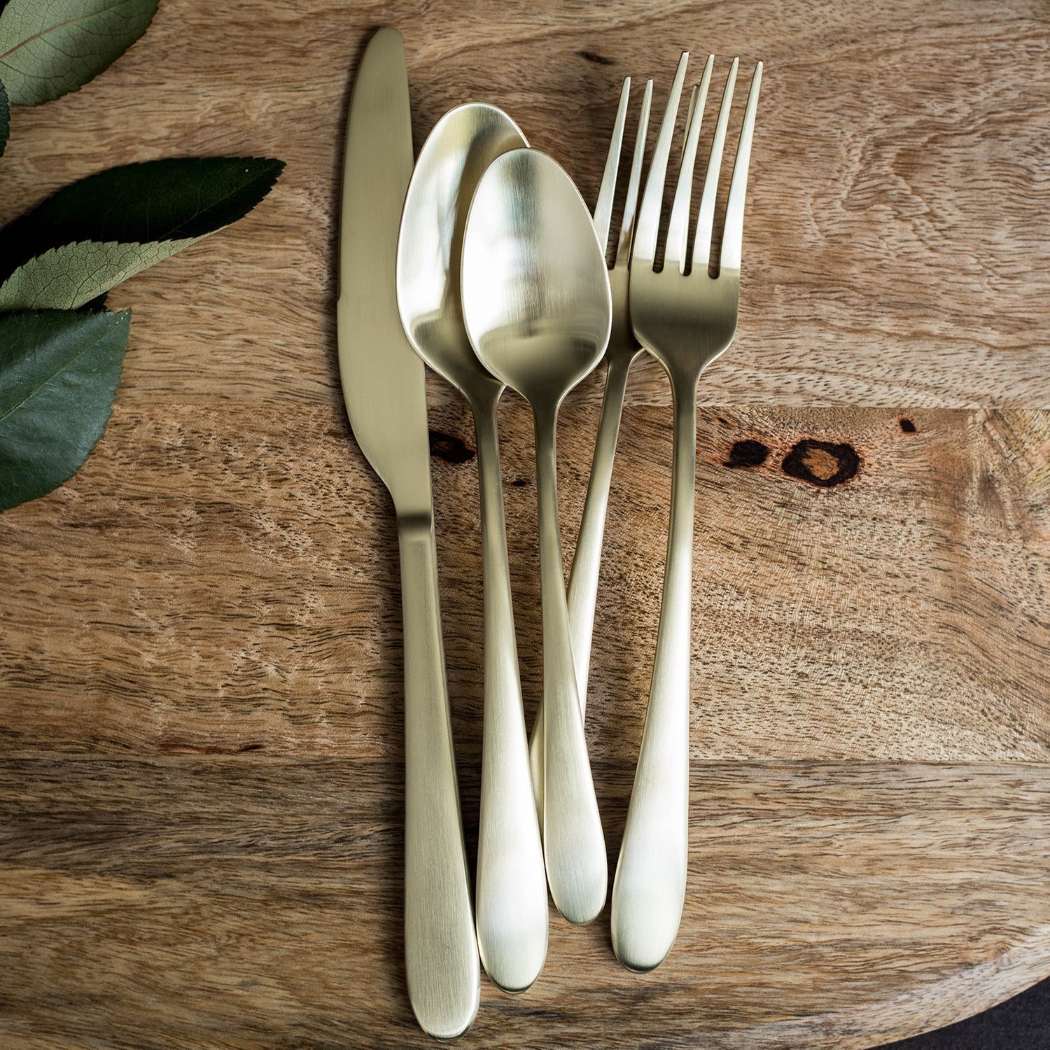 Lenox Premium Poet Champagne Satin 20-Piece Flatware Set - Image 3