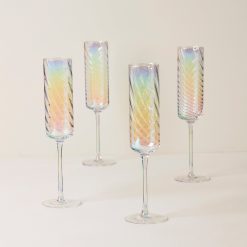 Lenox Premium Tuscany Classics Iridescent Flute Glasses, Set of 4