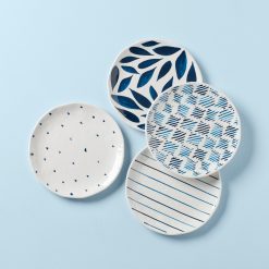 Lenox Premium Blue Bay Melamine Assorted Accent Plates, Set of 4