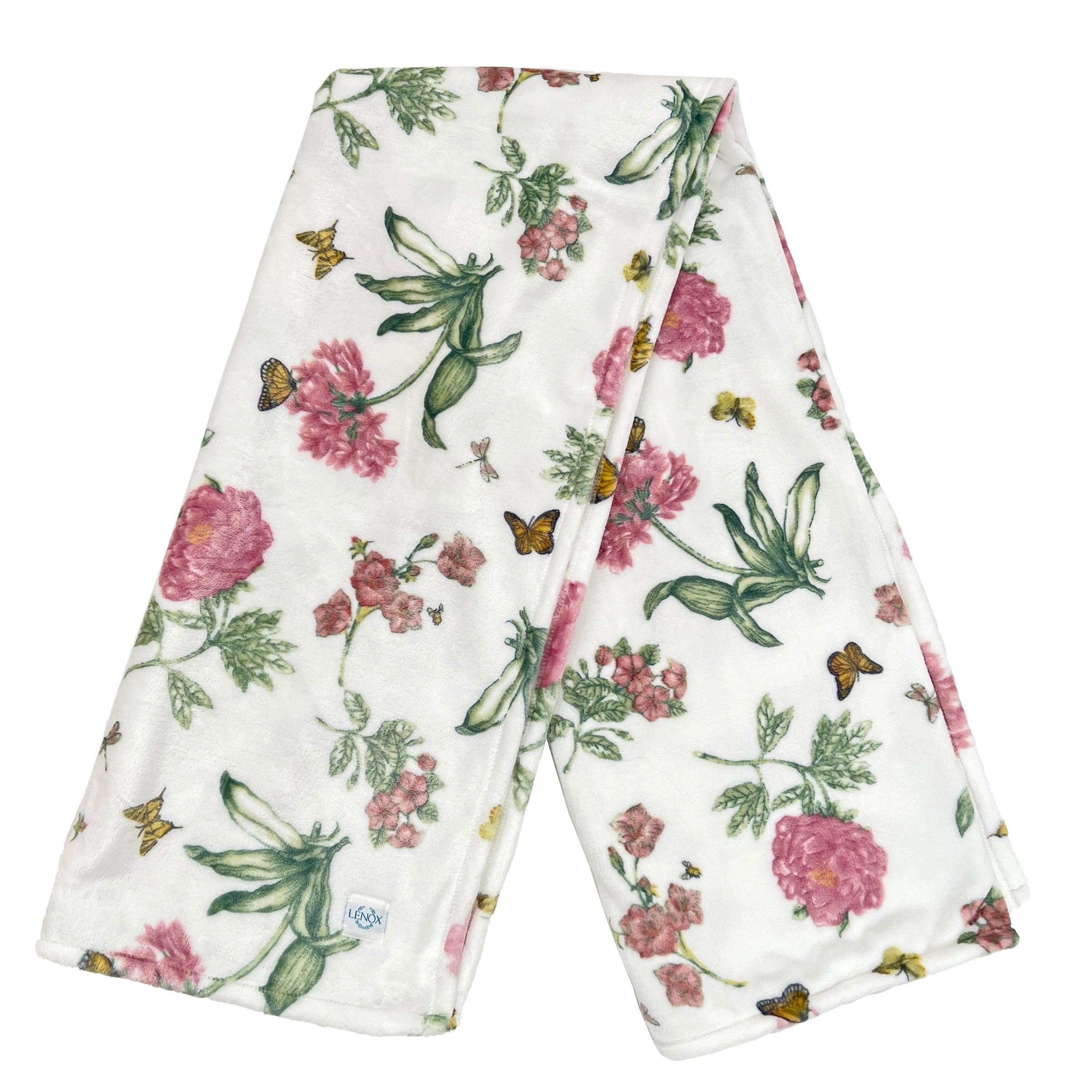 Lenox Premium Butterfly Meadow Bloom Pink Throw Blanket - Image 7