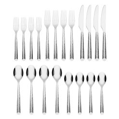 Alternative view of Lenox Premium Elsa Hammered 20-Piece Flatware Set
