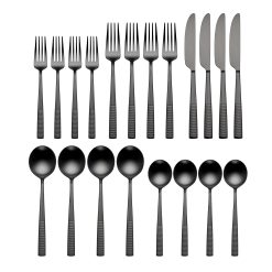 Alternative view of Lenox Premium Modulus Black Satin 20-Piece Flatware Set