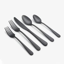 Lenox Premium Keene Black Satin 20-Piece Flatware Set