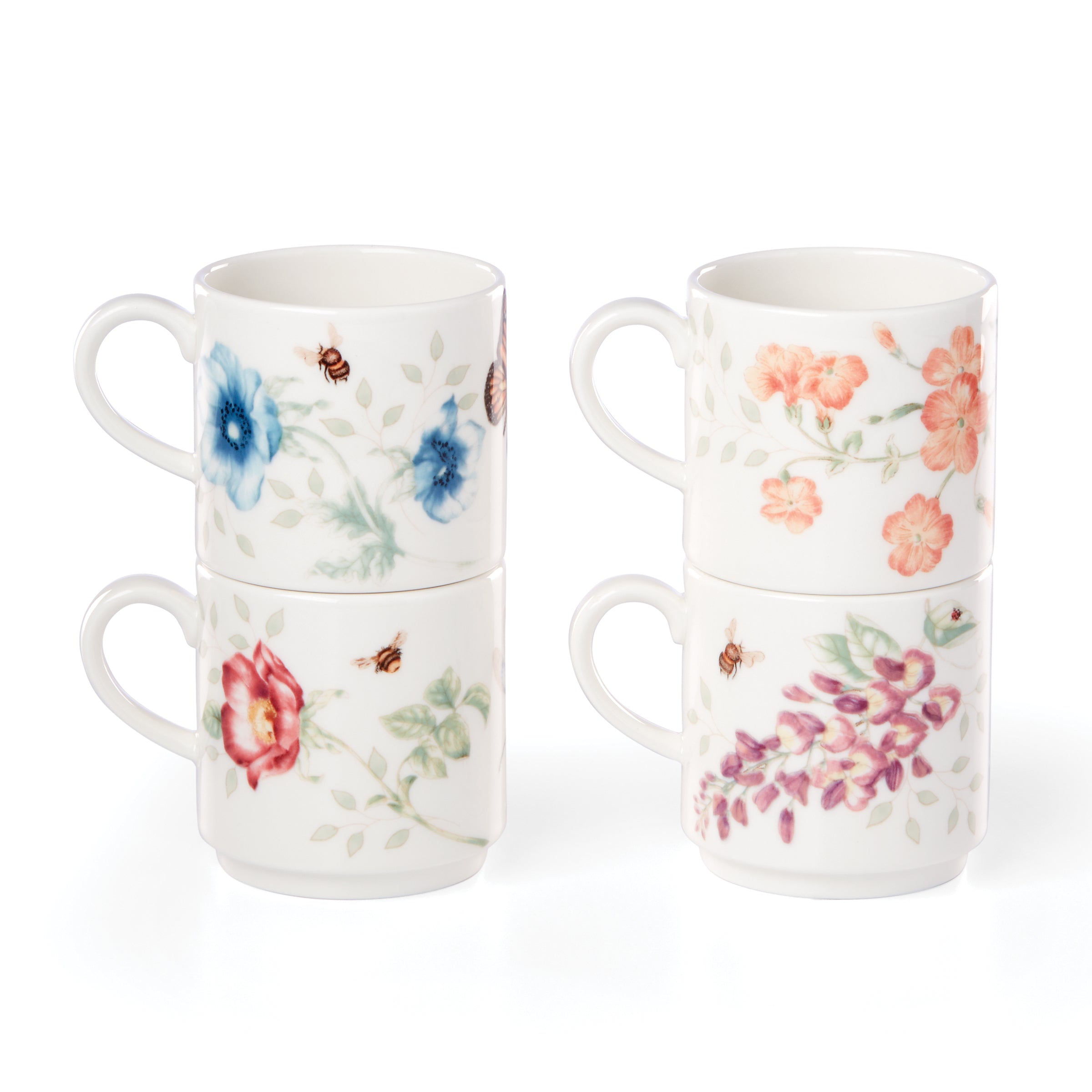 Lenox Premium Butterfly Meadow Stacking Mugs - Set of 4 - Image 4