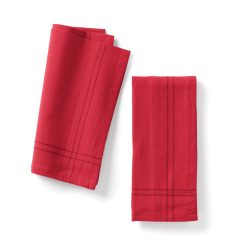 Lenox Premium Essentials Red Dinner Napkins, Set of 2