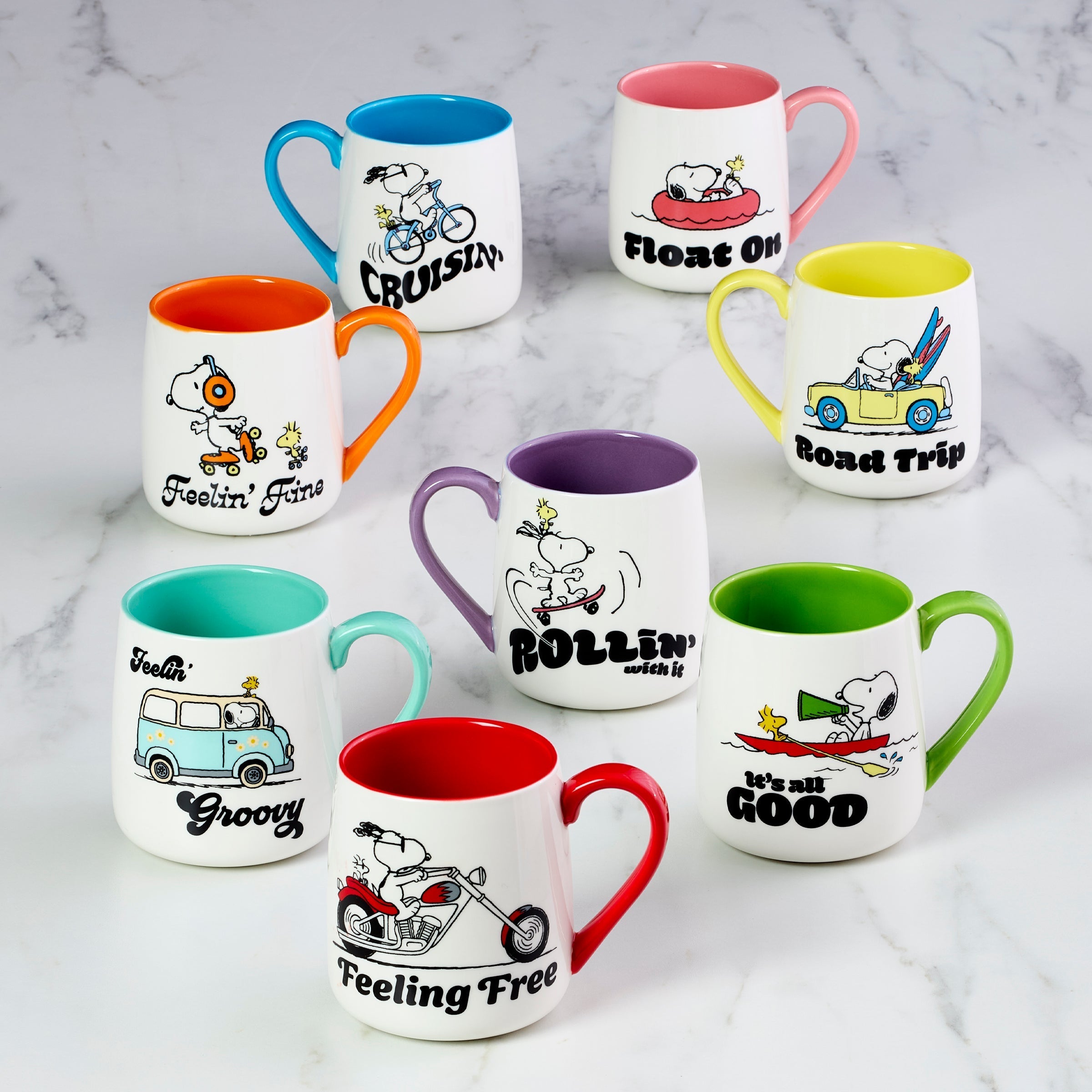 Lenox Premium Peanuts Mugs Road Trip-Float On, Set of 2 - Image 4