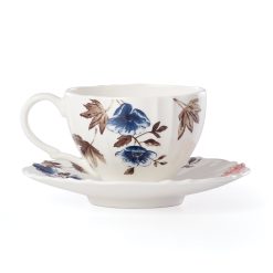 Alternative view of Lenox Premium Sprig & Vine White Teacup & Saucer