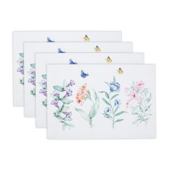 Lenox Premium Butterfly Meadow Garden Placemats, Set of 4