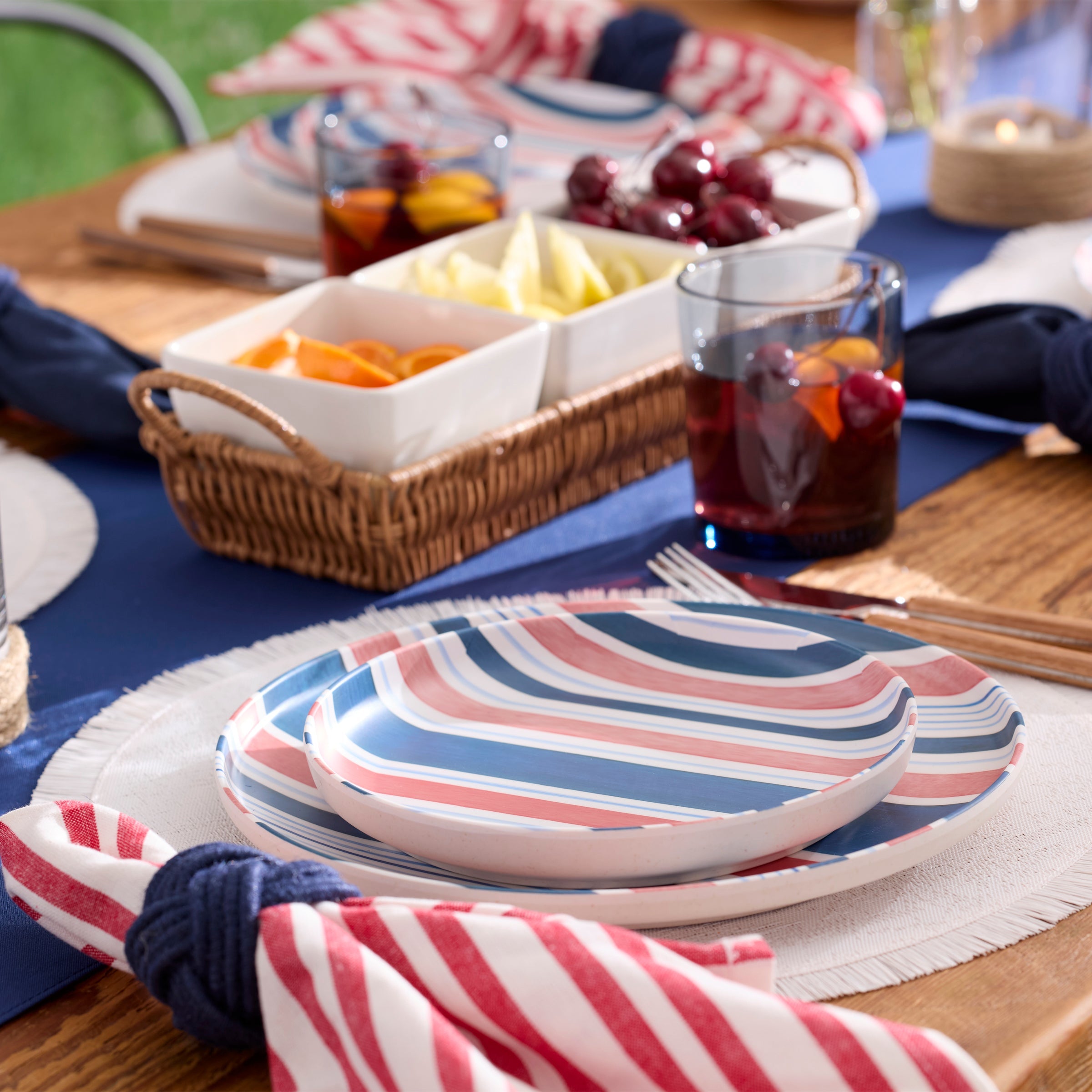 Lenox Premium 24 Seven Melamine Stripe 12-Piece Dinnerware Set - Image 6