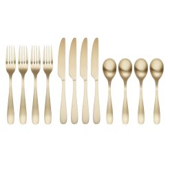 Alternative view of Lenox Premium Eliana Champagne Satin 12-Piece Flatware Set