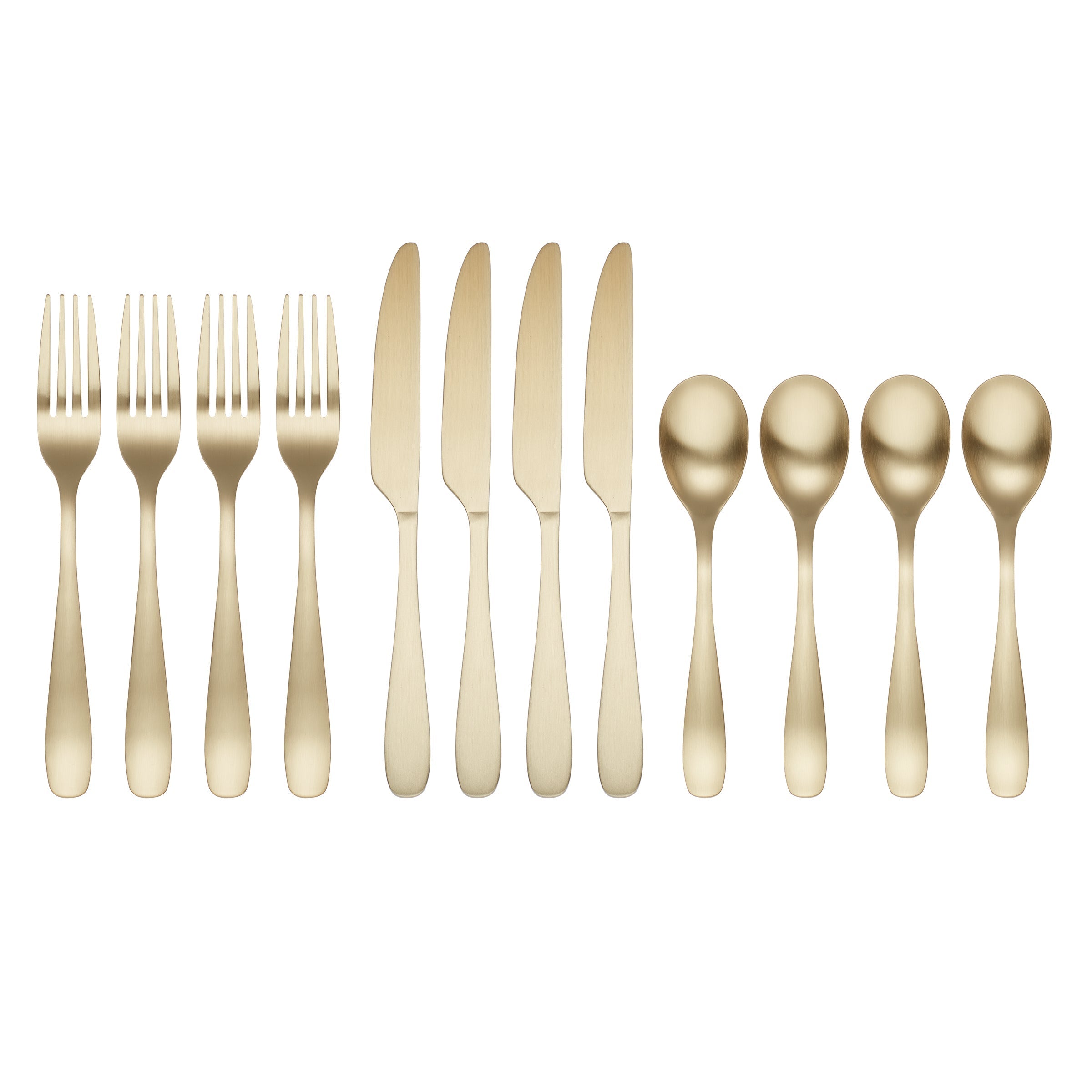 Lenox Premium Eliana Champagne Satin 12-Piece Flatware Set - Image 2