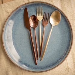 Alternative view of Lenox Premium Gaze Copper Mirror 20-Piece Flatware Set