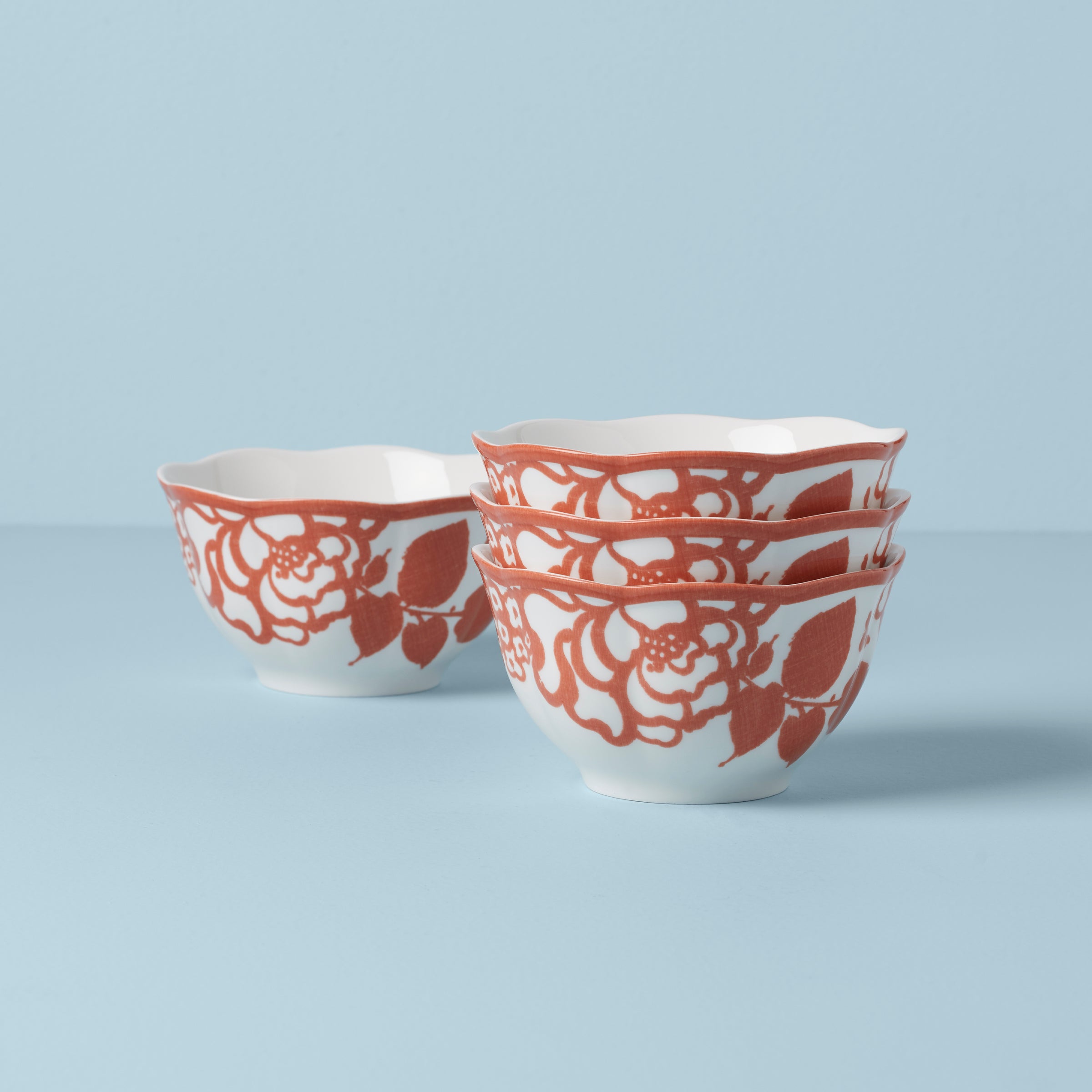 Lenox Premium Butterfly Meadow Cottage Saffron Rice Bowls, Set of 4