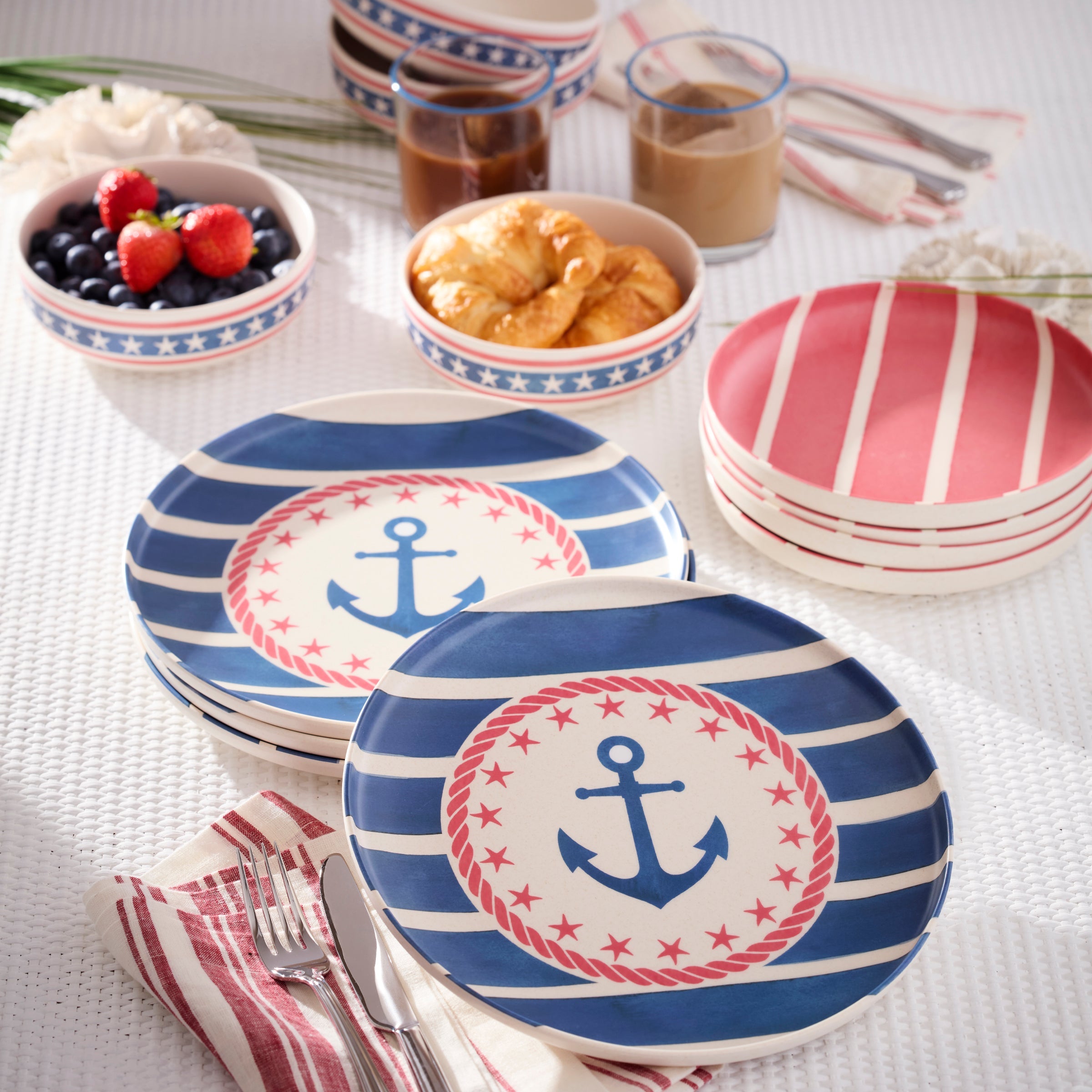 Lenox Premium 24 Seven Melamine Aweigh We Go 24-Piece Dinnerware Set - Image 12
