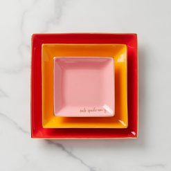Alternative view of Lenox Premium Make It Pop Warm Red 3-Piece Tray Set