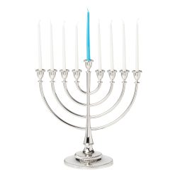 Alternative view of Lenox Premium Roseland Silver Menorah