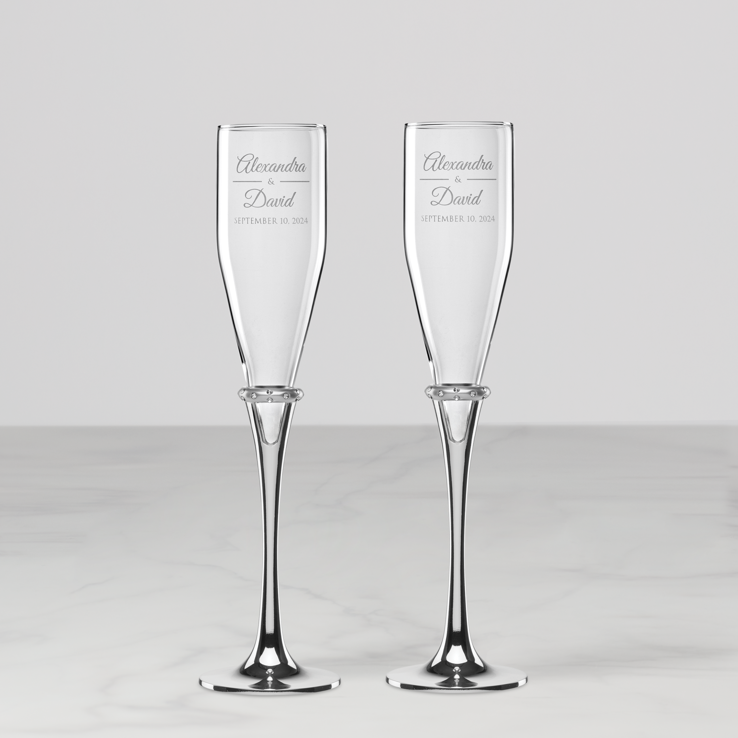 Lenox Premium Personalized Devotion Toasting Flute, Set of 2