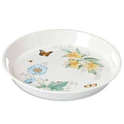 Alternative view of Lenox Premium Butterfly Meadow Melamine Round Tray