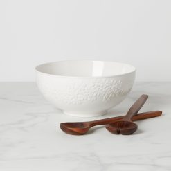 Lenox Premium Blossom Lane Salad Bowl & Servers