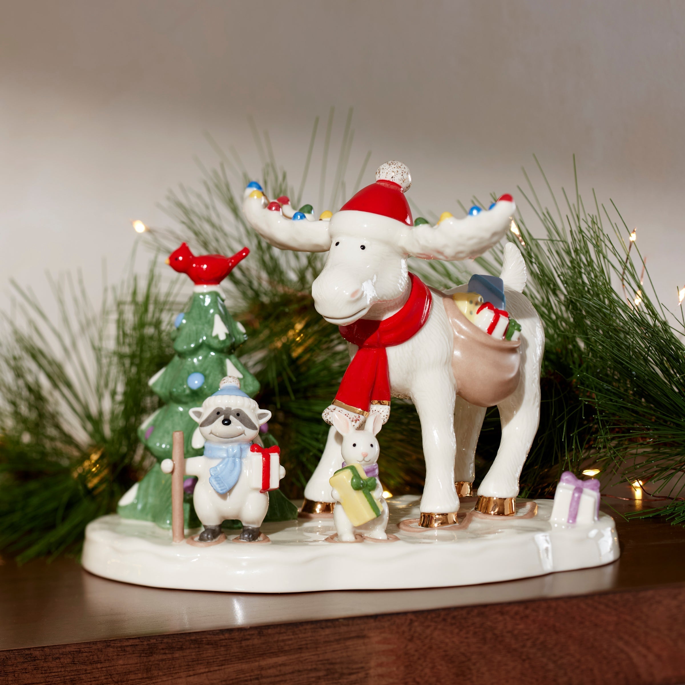 Lenox Premium Marcel The Moose Delivering Gifts Figurine - Image 3