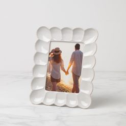 Lenox Premium French Perle Scallop White 5x7 Photo Frame