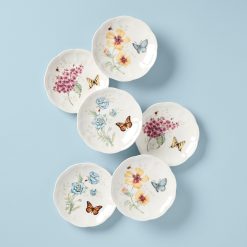 Lenox Premium Butterfly Meadow 6-Piece Tidbit Plate Set