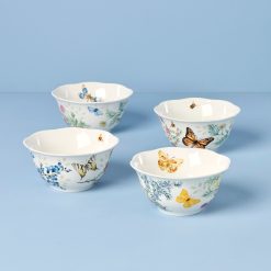 Lenox Premium Butterfly Meadow Herbs Rice Bowls, Set of 4