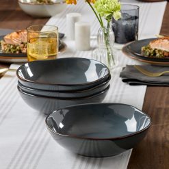 Alternative view of Lenox Premium Organic Shades Gray Pasta Bowls, Set of 4