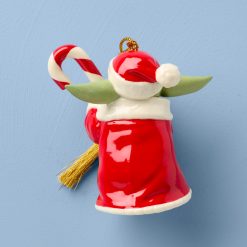 Alternative view of Lenox Premium Grogu with Candy Cane Ornament
