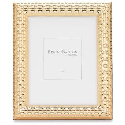 Lenox Premium Watchband Satin Gold 5x7 Photo Frame