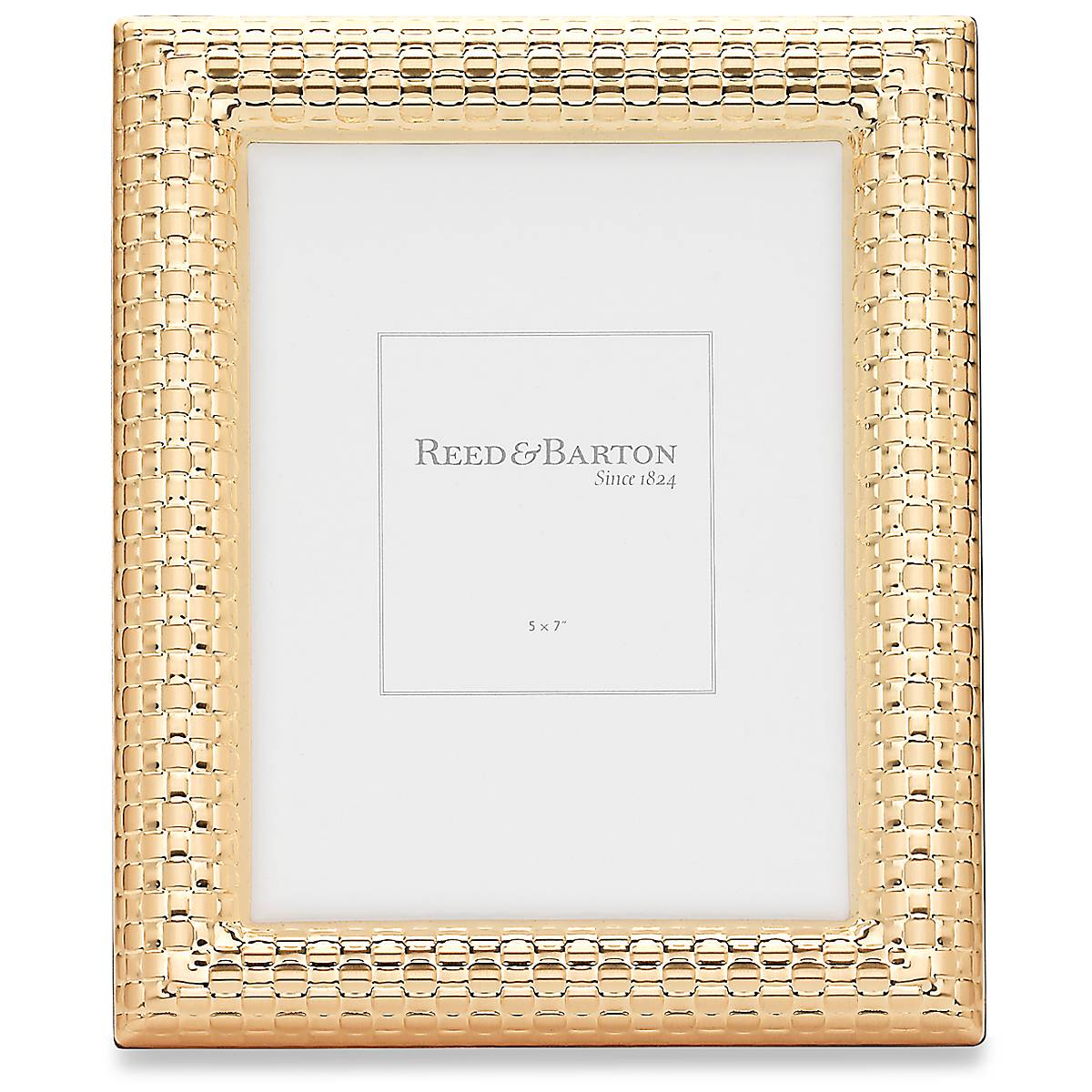 Lenox Premium Watchband Satin Gold 5x7 Photo Frame