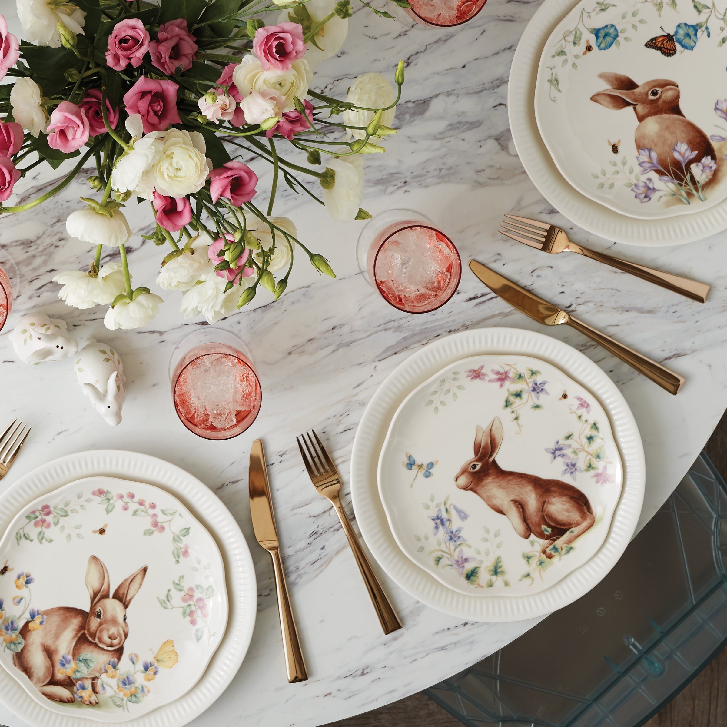 Lenox Premium Butterfly Meadow Bunny Accent Plates, Set of 4 - Image 2