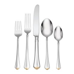 Lenox Premium Golden Juilliard 20-Piece Flatware Set