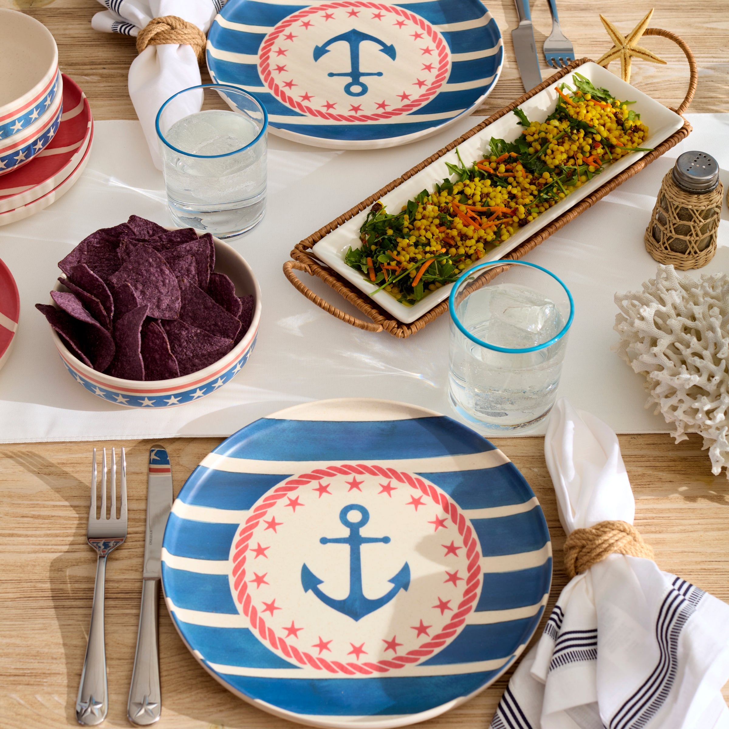 Lenox Premium 24 Seven Melamine Aweigh We Go 24-Piece Dinnerware Set - Image 3