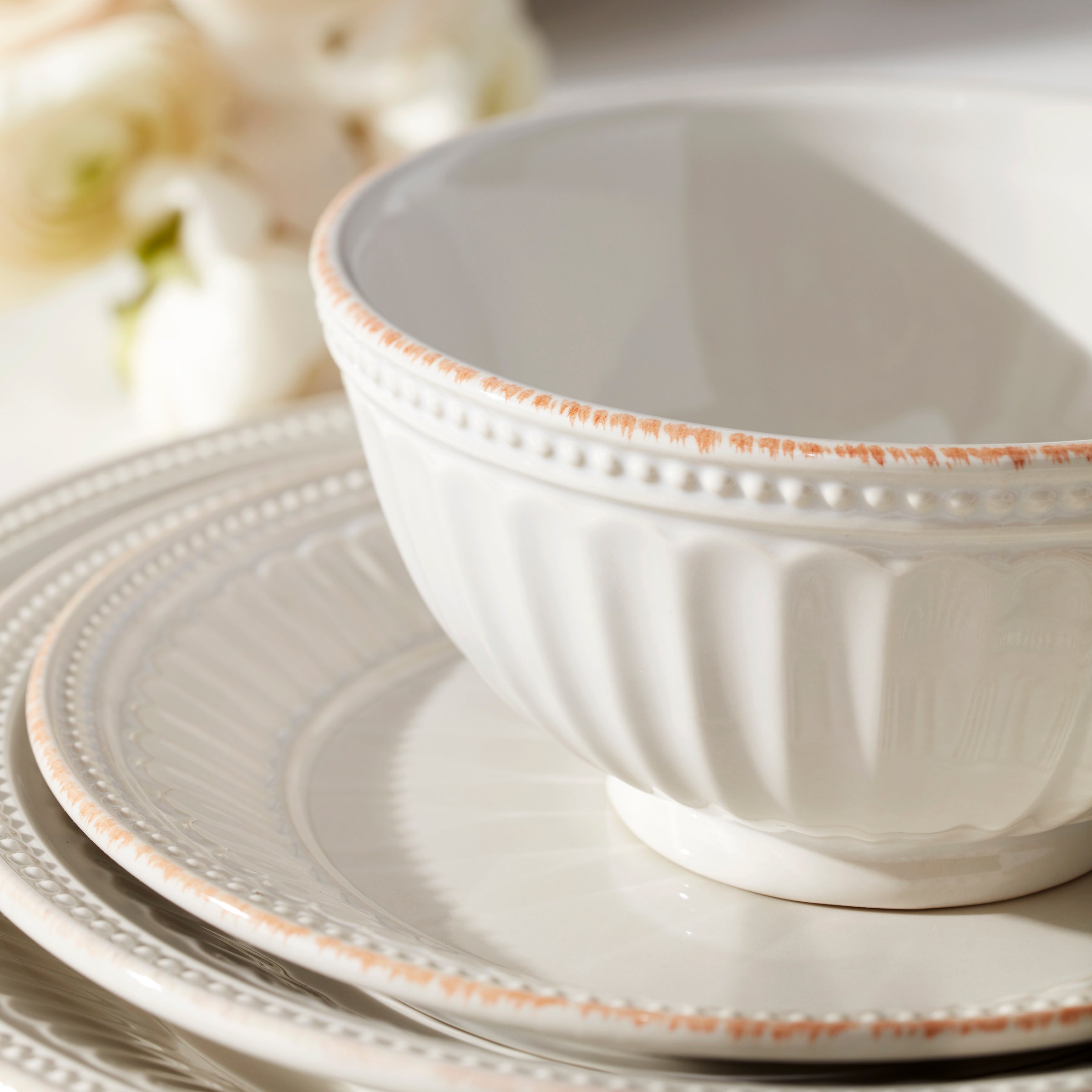 Lenox Premium French Perle Groove White 12-Piece Place Setting - Image 11