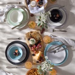 Alternative view of Lenox Premium Roseto Pumice 12-Piece Dinnerware Set