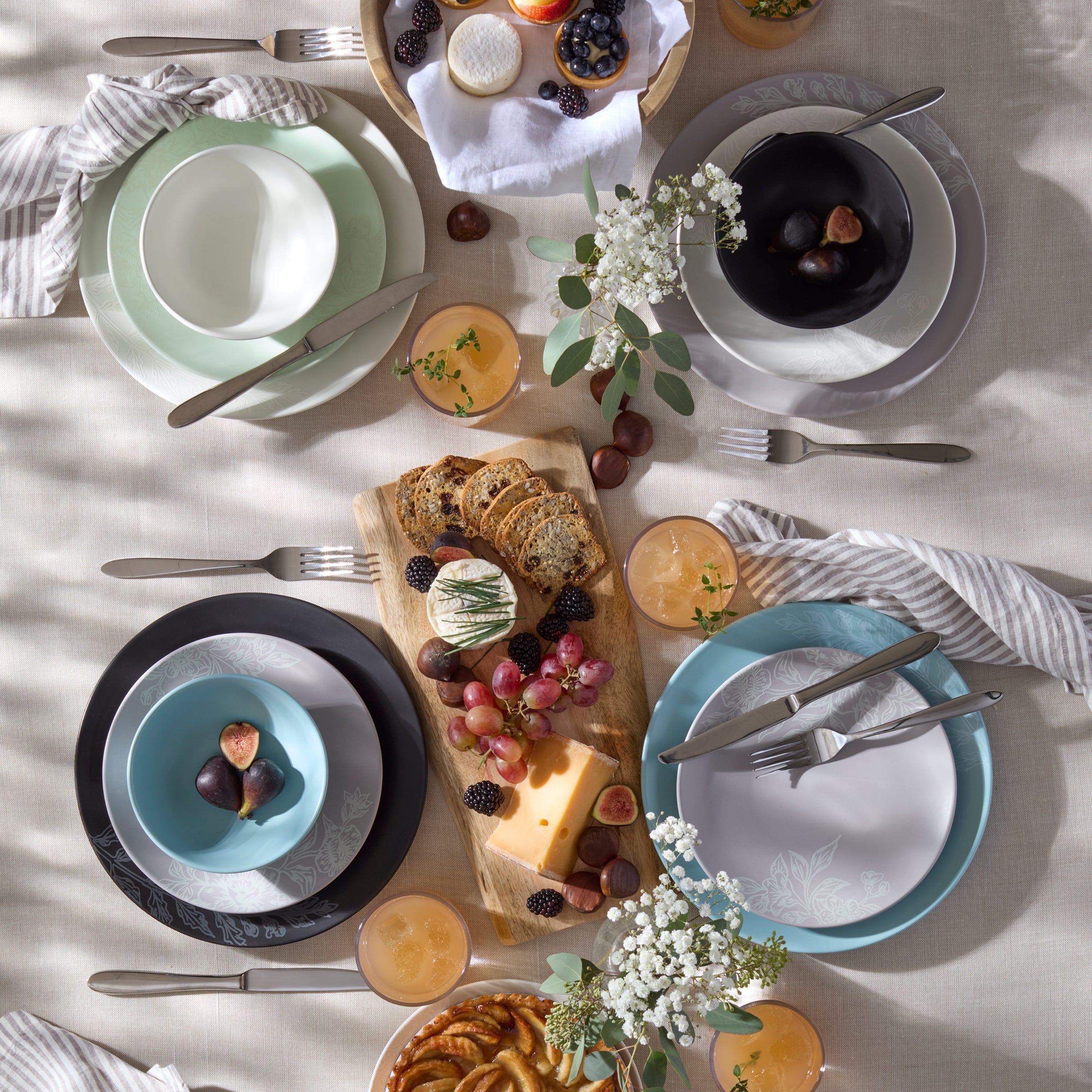 Lenox Premium Roseto Pumice 12-Piece Dinnerware Set - Image 2