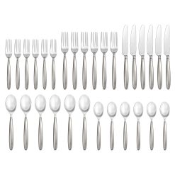 Alternative view of Lenox Premium Tidal Frosted 30-Piece Flatware Set