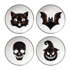 Lenox Premium Vintro Halloween Tidbit Plates, Set of 4