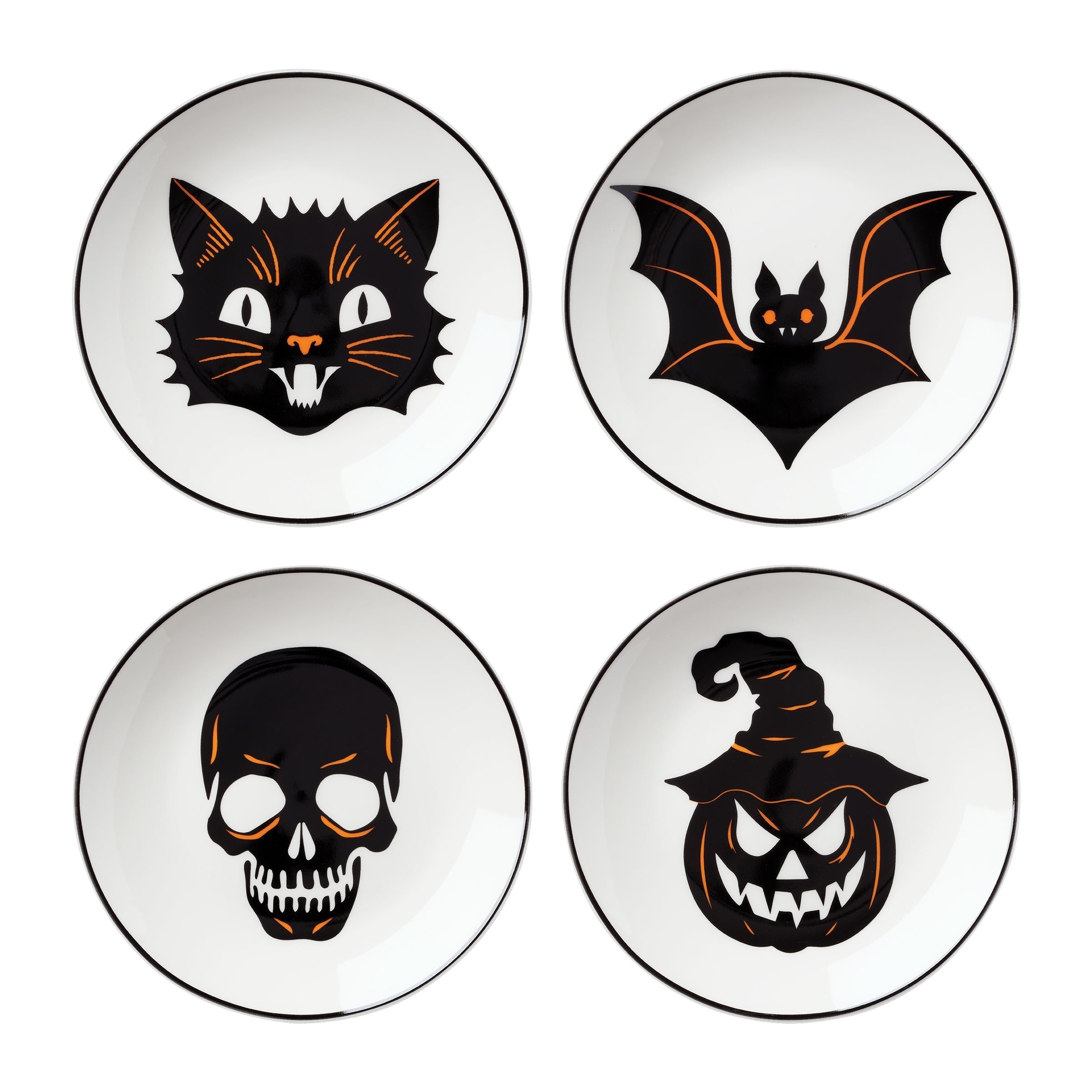 Lenox Premium Vintro Halloween Tidbit Plates, Set of 4
