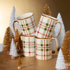 Alternative view of Lenox Premium Holiday Plaid Mugs, Set of 4