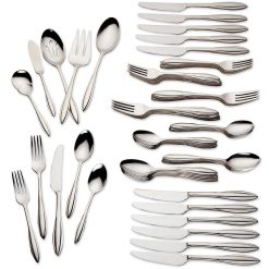Alternative view of Lenox Premium Sculpt 65-Piece Flatware Set
