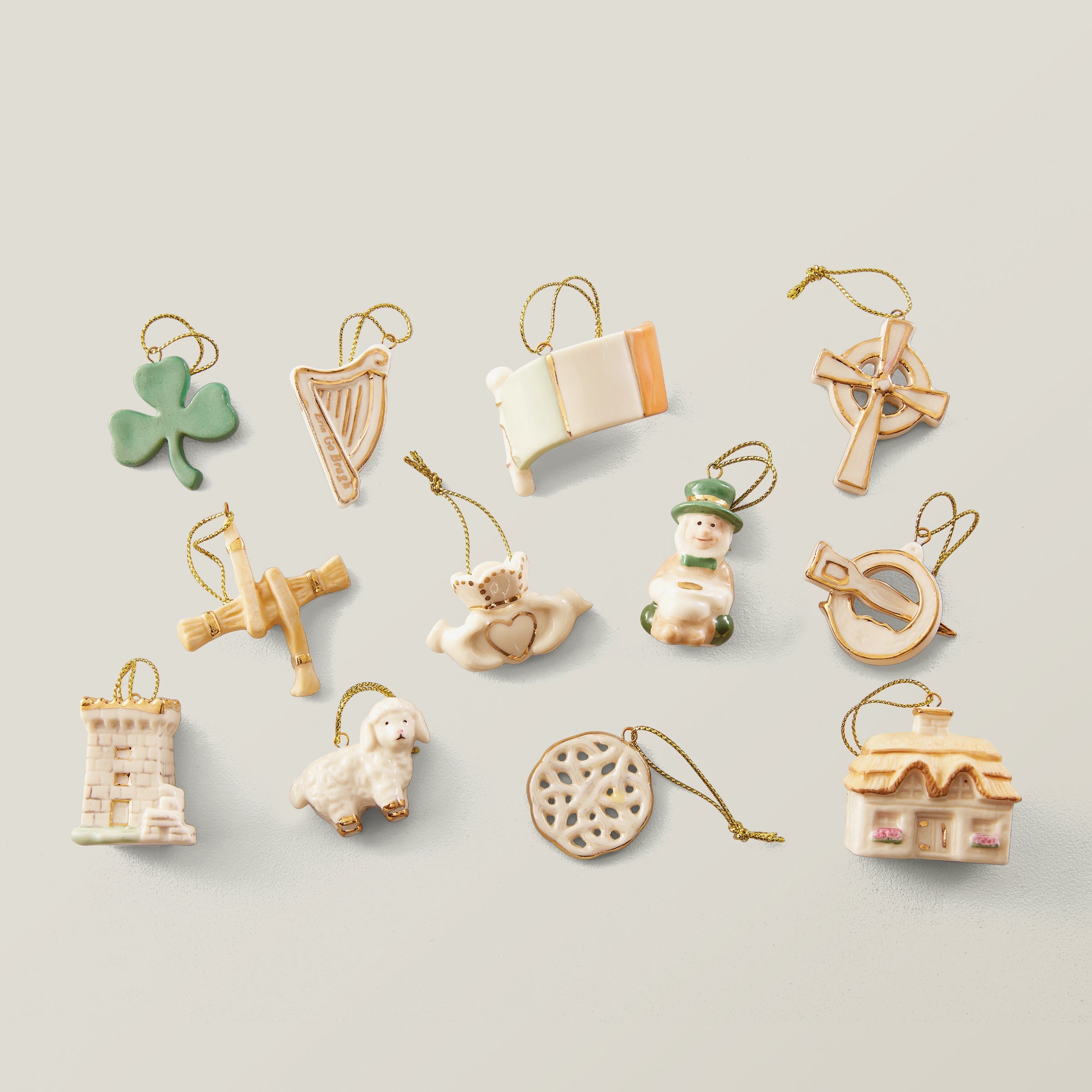 Lenox Premium Luck of the Irish 12-Piece Mini Ornament Set