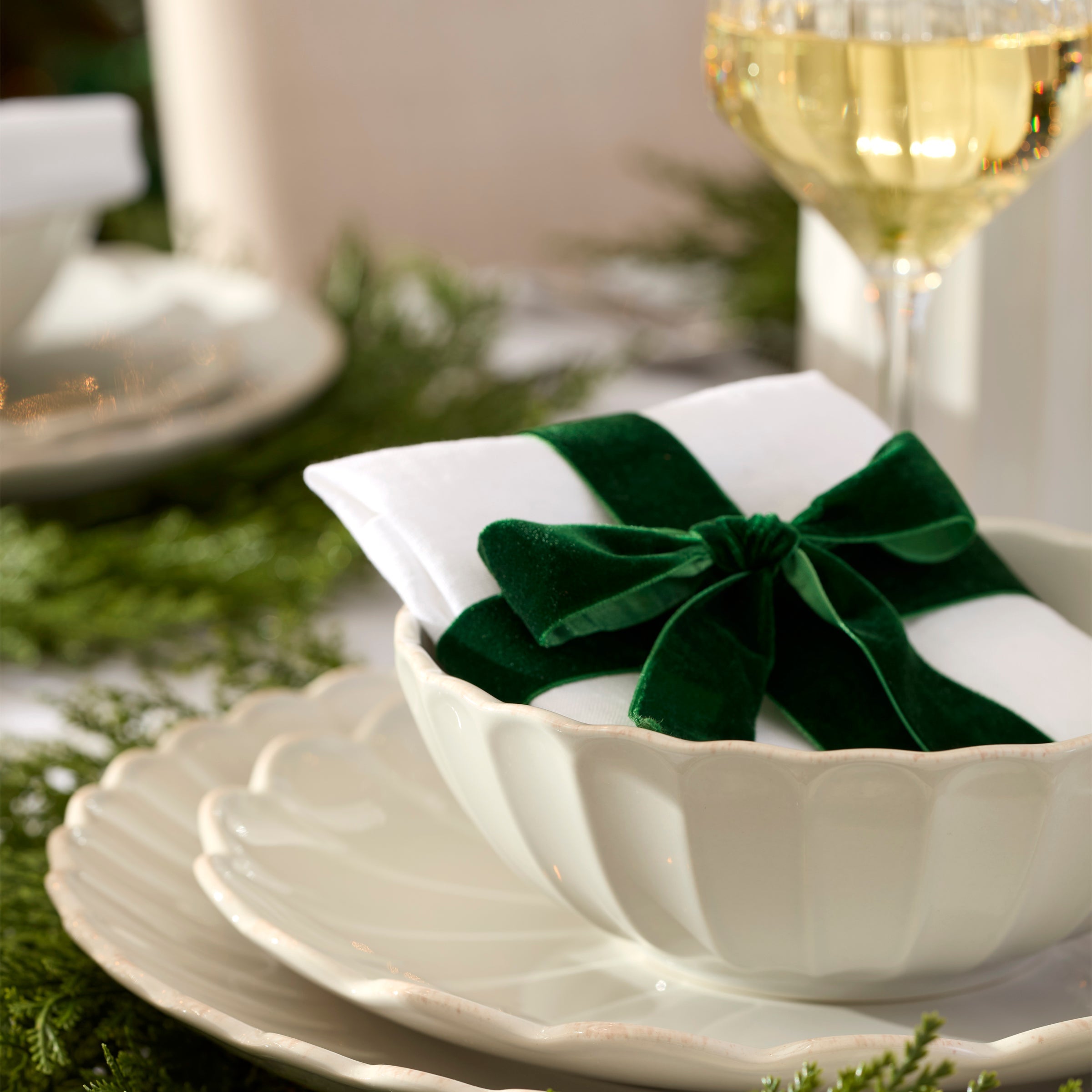 Lenox Premium French Perle Scallop White All-Purpose Bowls, Set of 4 - Image 5