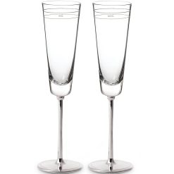 Lenox Premium Darling Point Mr. & Mrs. Champagne Flute, Set of 2
