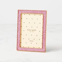 Lenox Premium Sitting Pretty Pink Glitter 4x6 Photo Frame