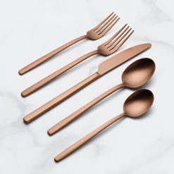 Lenox Premium Dean Rose Gold Satin 20-Piece Flatware Set