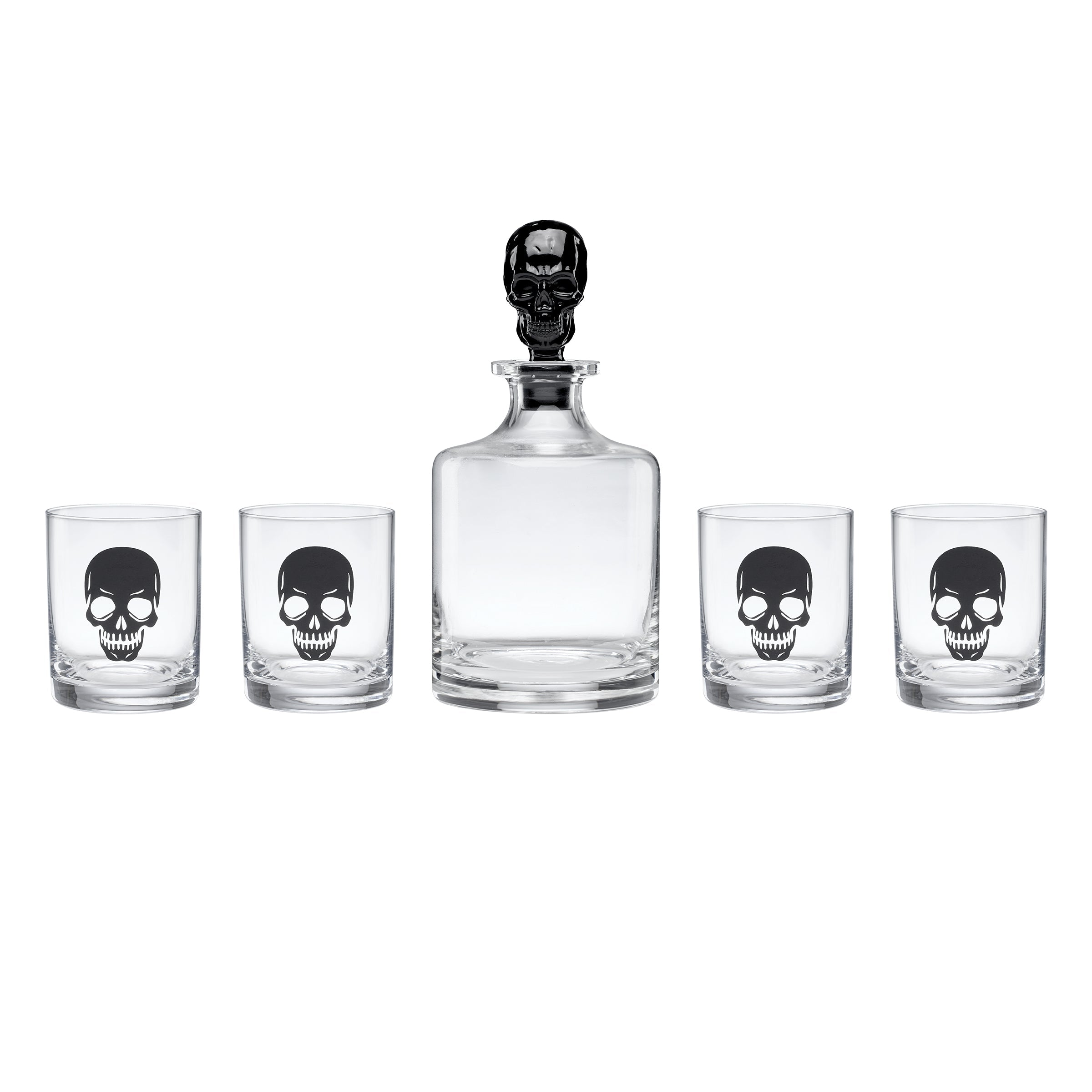 Lenox Premium Vintro Halloween Skeleton 5-Piece Whiskey Set