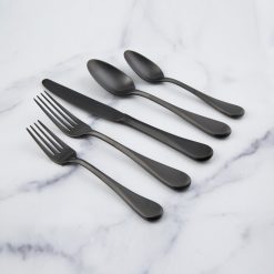 Lenox Premium Eloquence Black Satin 20-Piece Flatware Set