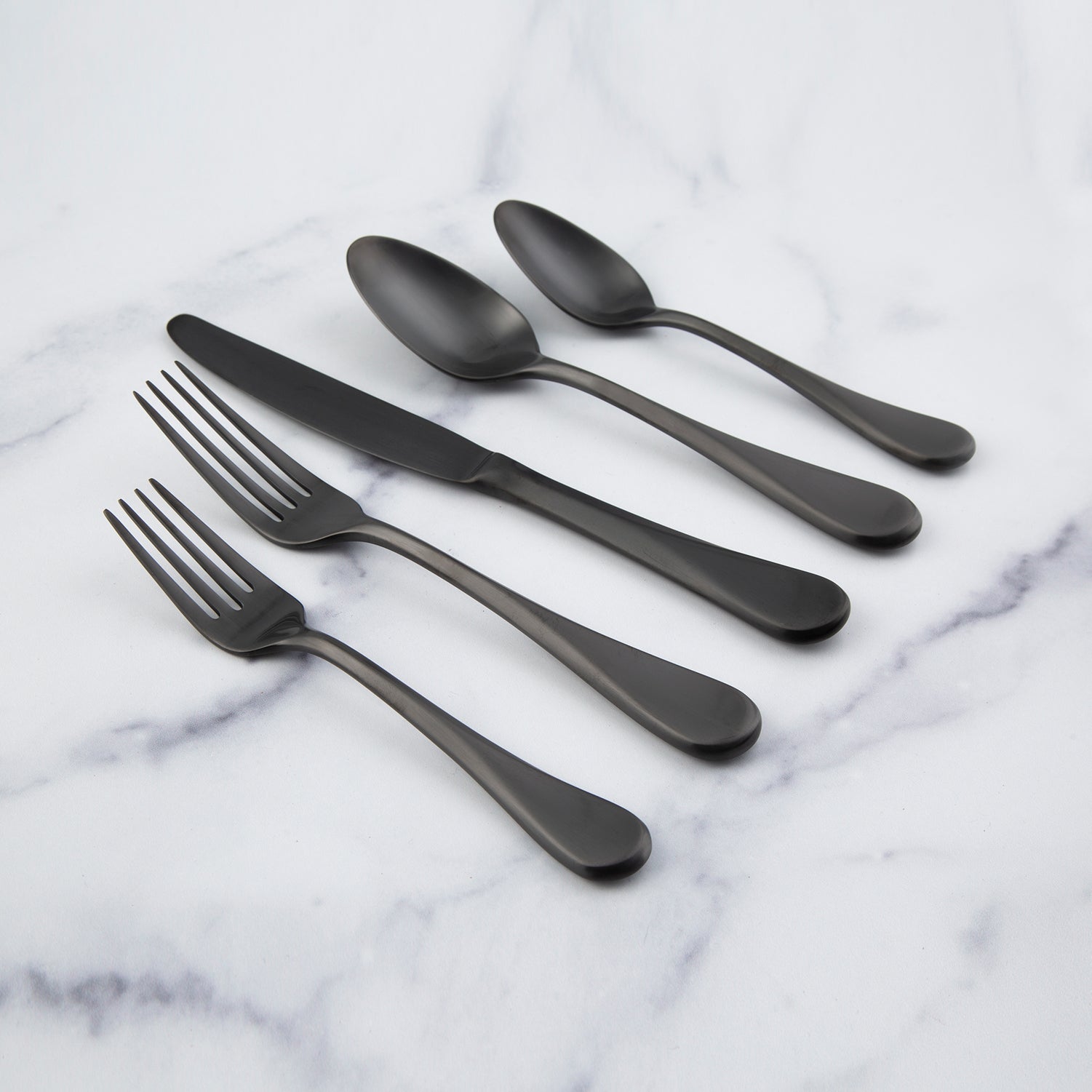 Lenox Premium Eloquence Black Satin 20-Piece Flatware Set